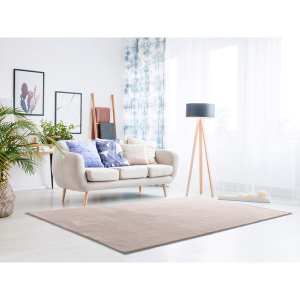 Beiger, waschbarer Teppich, 120 × 170 cm Loft Liso Makeup - Universal-image-1