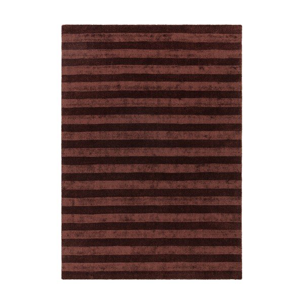 Weinroter, handgewebter Teppich aus recycelten Fasern, 160 x 230 cm, Connor – MADE
