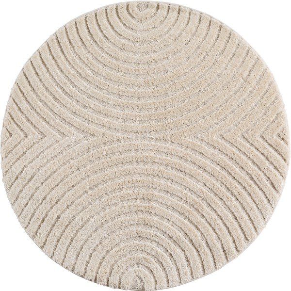 Cremefarbener runder Teppich, Durchmesser 120 cm Art 1122 - Ayyildiz Carpets