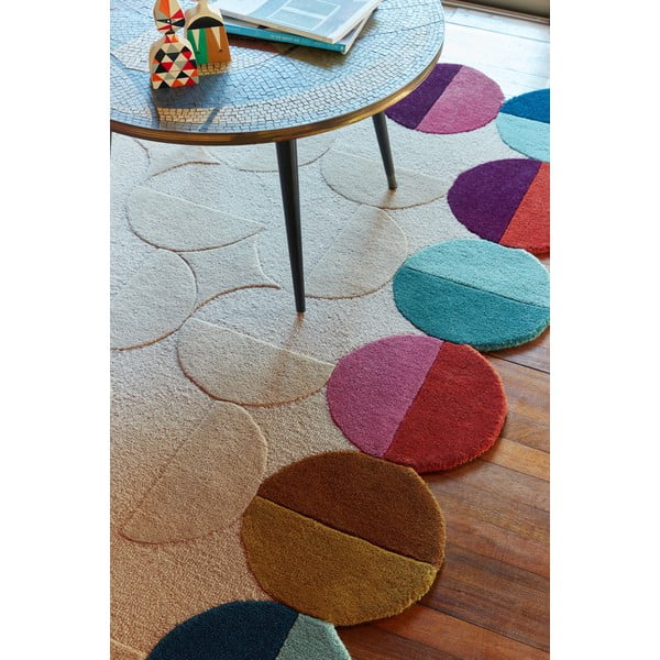 Beiger, handgewebter Wollteppich, 120 x 170 cm Mia Textured Scallop - Flair Rugs-image-2