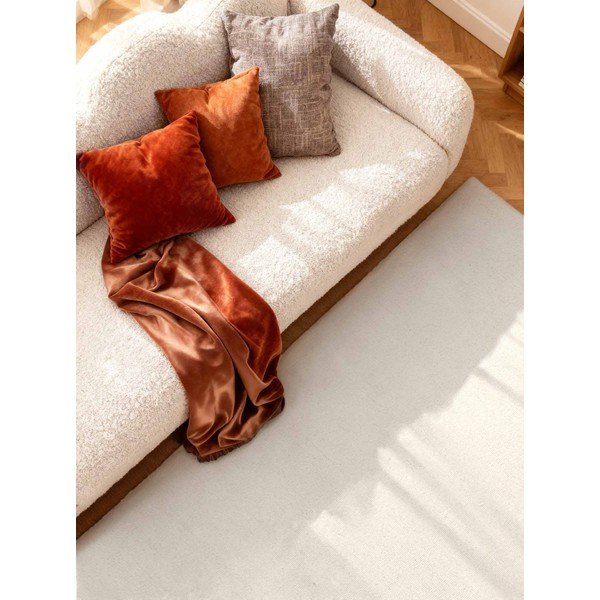 Cremefarbener, handgewebter Wollteppich, 140 × 200 cm Puristic Knots - Elle Decoration-image-2