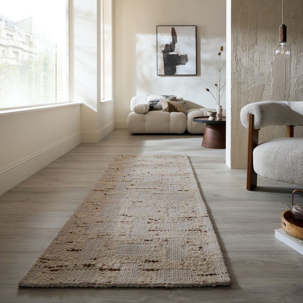 Handgewebter Läufer mit Wollanteil in Naturfarbe, 80 x 230 cm Rova Blend - Flair Rugs-image-1