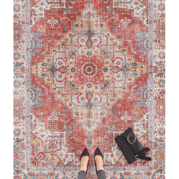 Orangefarbene Laufmatte 80 × 200 cm Sylla - Hanse Home-image-1