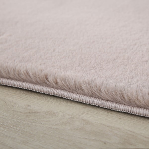 Beiger, waschbarer, runder Teppich, Ø 120 cm Pouffy - Ayyildiz Carpets-image-2
