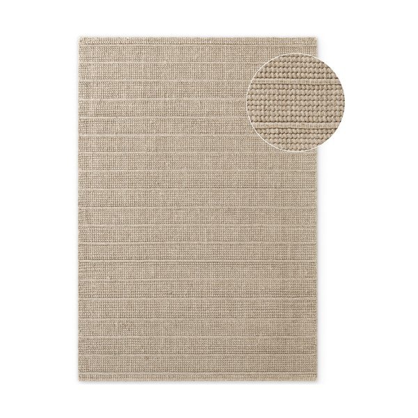 Beiger, handgewebter Wollteppich, 120 × 170 cm Camden Parker - Ted Baker