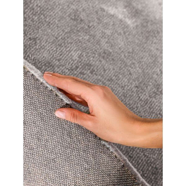 Grauer, handgewebter, runder Teppich mit Wollanteil, Durchmesser 160 cm Organic Kivi Grey - Villeroy&Boch-image-4