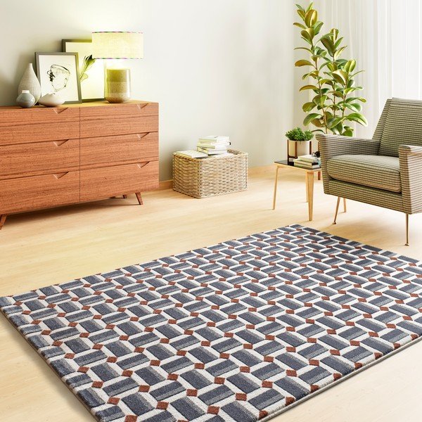 Blauer Teppich 133 × 190 cm Amara - Universal-image-1