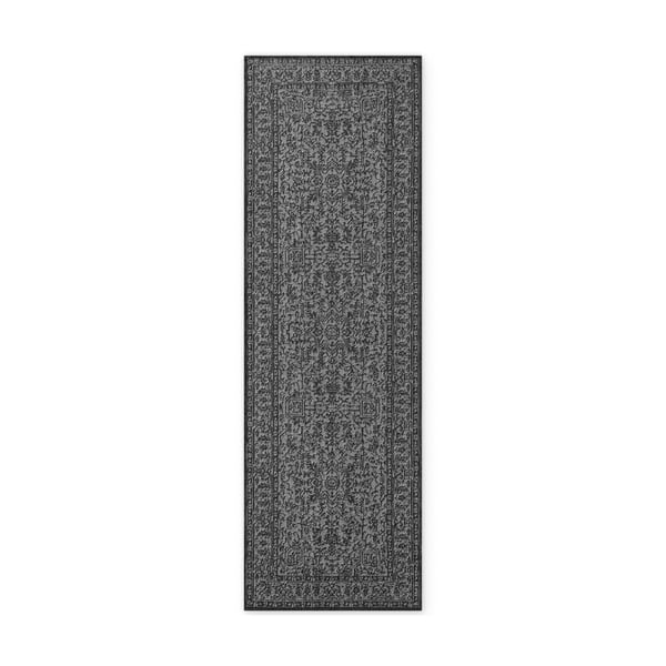 Schwarz-weißer Läufer für drinnen und draußen, 80 × 250 cm Duet Kona - Hanse Home