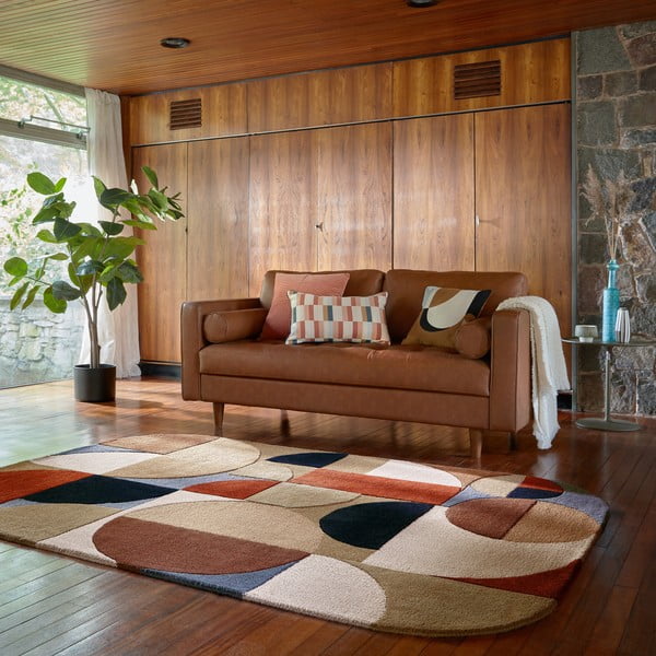 Handgewebter Wollteppich in Terrakotta-Farbe, 120 x 170 cm Mia Arch - Flair Rugs-image-1