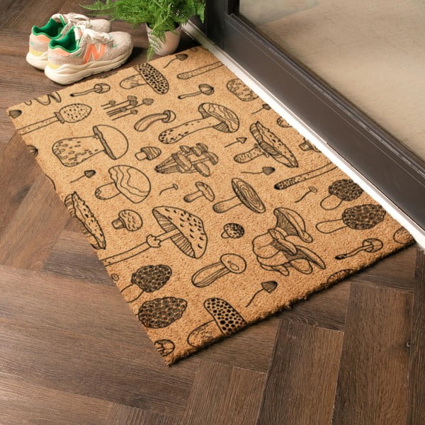 Fußmatte aus Kokosfasern, 60 x 90 cm Mushrooms - Artsy Doormats-image-1