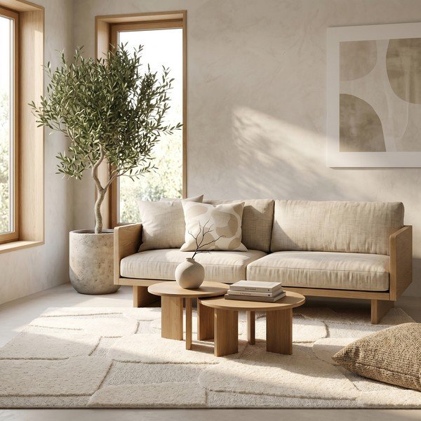 Cremefarbener Teppich 160 × 230 cm Cairo - ESTE-image-1