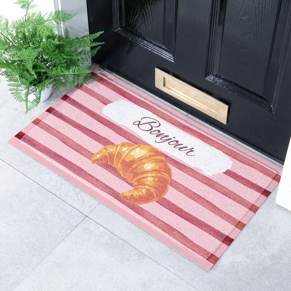 PVC-Fußmatte 40 × 70 cm Croissant Bonjour - Artsy Doormats-image-1