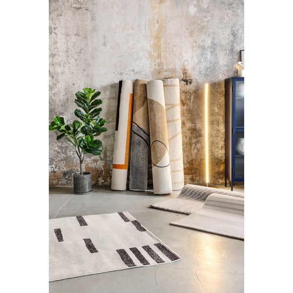 Grauer/cremefarbener Teppich 160 x 230 cm Mosaica - Universal-image-3