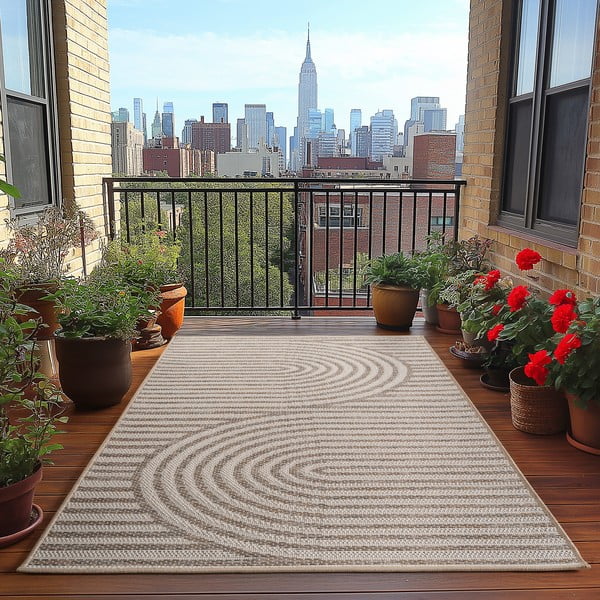 Beiger Teppich für den Innen- und Außenbereich, 120 x 170 cm Desert 1301 - Ayyildiz Carpets-image-1