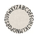Cremefarbener, waschbarer, handgewebter Baumwoll-Kinderteppich, Ø 150 cm ABC Natural Black - Lorena Canals
