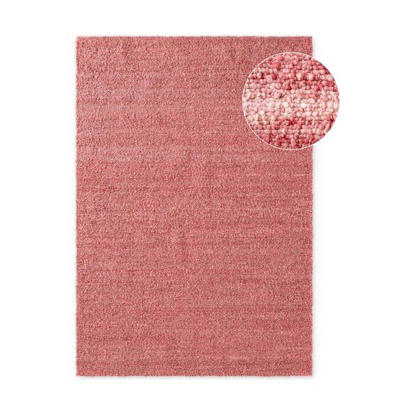 Dunkelrosa, handgewebter Teppich aus Bouclé-Material, 160 × 230 cm Notting Hill Portobello - Ted Baker