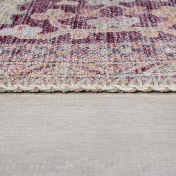 Hellroter, waschbarer Läufer mit einem Anteil an recycelten Fasern, 60 x 230 cm Windsor - Flair Rugs-image-4