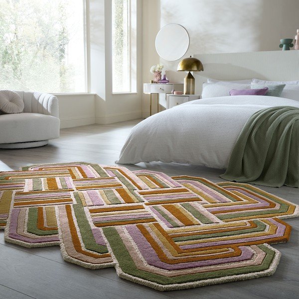 Handgewebter Wollteppich, 160 × 230 cm Lattice Shaped - Flair Rugs-image-1