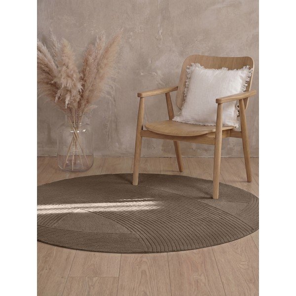 Brauner runder Wollteppich, Ø 160 cm Kensington Victoria - Ted Baker-image-1