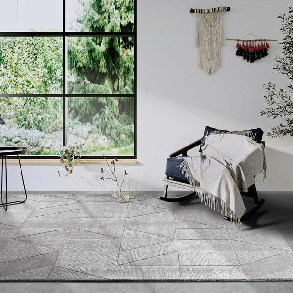 Grauer, handgewebter Wollteppich, 190 × 280 cm Ursule - Villeroy&Boch-image-1