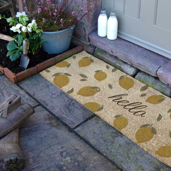 Fußmatte aus Kokosfasern, 40 x 120 cm Hello Lemons - Artsy Doormats-image-3