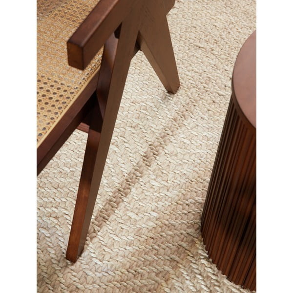 Cremefarbener/elfenbeinfarbener, handgewebter Teppich mit Wollanteil, 160 × 230 cm Majoli - Elle Decoration-image-4