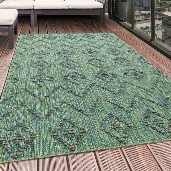 Grüne Außenlaufmatte 80 x 250 cm Bahama - Ayyildiz Carpets-image-1