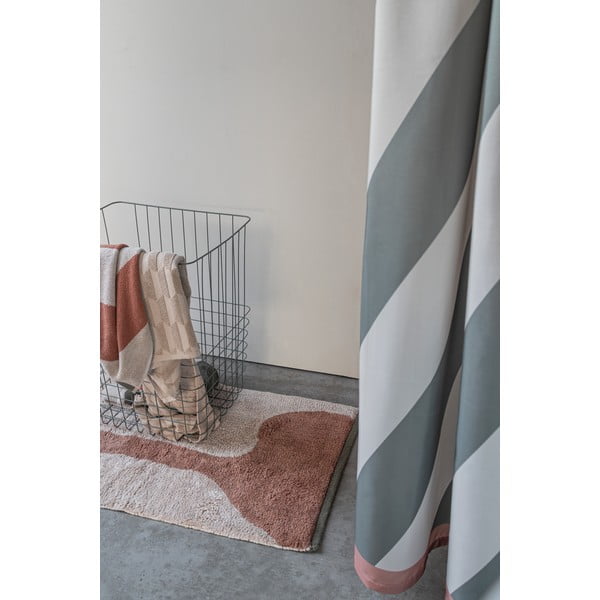 Waschbarer Teppich aus Baumwolle in Ziegelrot und Beige, 50 x 80 cm Figura - Mette Ditmer Denmark-image-1