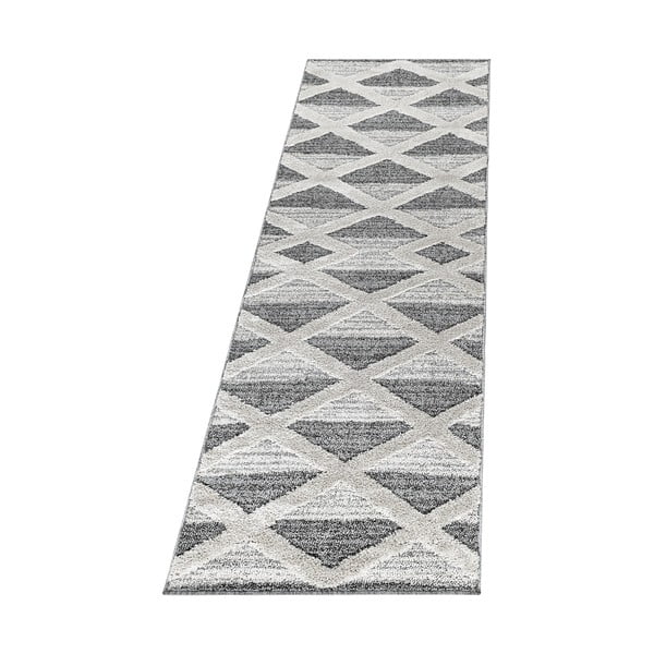 Grauer Läufer 80 × 250 cm Pisa - Ayyildiz Carpets