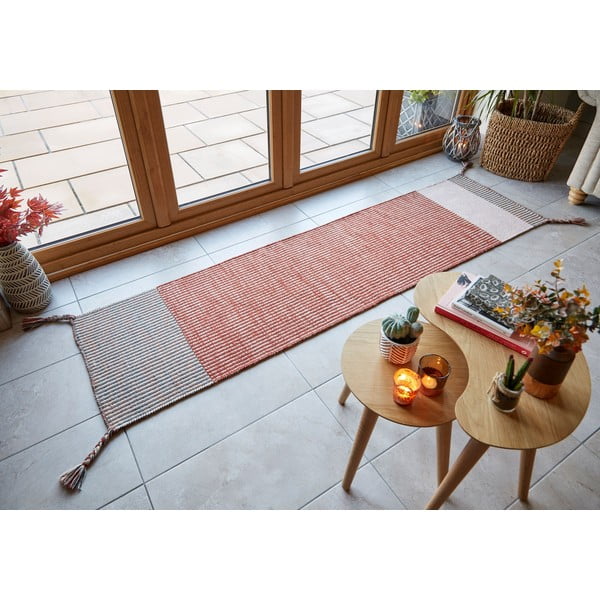 Orangefarbener Wollteppich, Läufer, 60 x 200 cm Anu - Flair Rugs-image-1