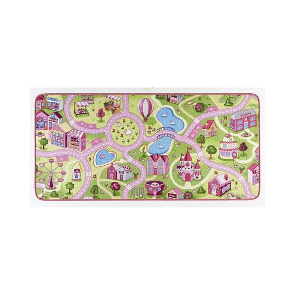 Rosa Kinderteppich 90x200 cm Sweet Town – Hanse Home
