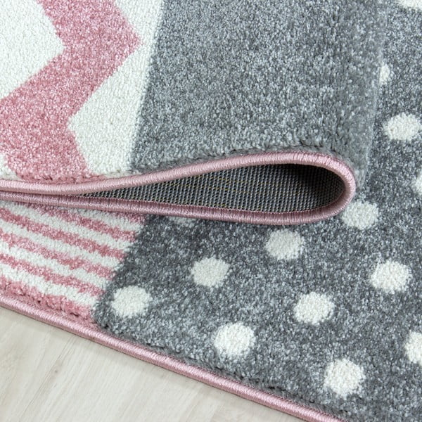Rosa-grauer Kinderteppich, 120 × 170 cm Kids - Ayyildiz Carpets-image-3