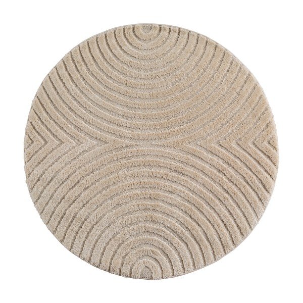 Beiger runder Teppich, Ø 80 cm Art 1122 - Ayyildiz Carpets