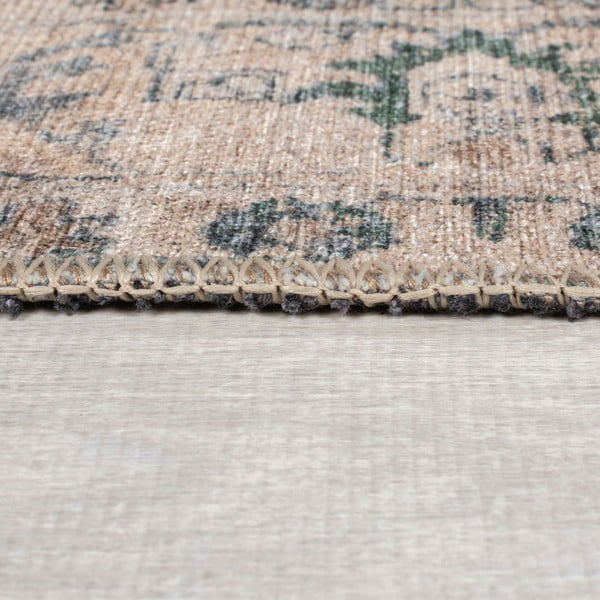 Grüner, waschbarer Teppich, 115 x 170 cm Beau Floral - Flair Rugs-image-4