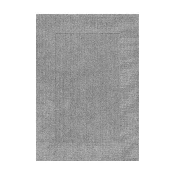 Grau-beiger, handgewebter Wollteppich, 200 × 290 cm Textured Wool Border - Flair Rugs