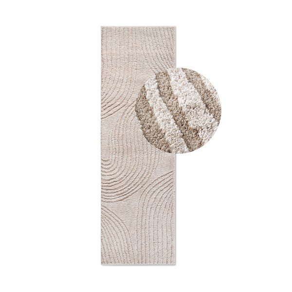 Beigefarbene Lauffläche 80 × 240 cm Pigment Beige - Elle Decoration