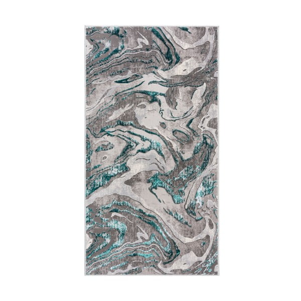 Grau-türkisfarbener Teppich, 240 × 340 cm Marbled - Flair Rugs