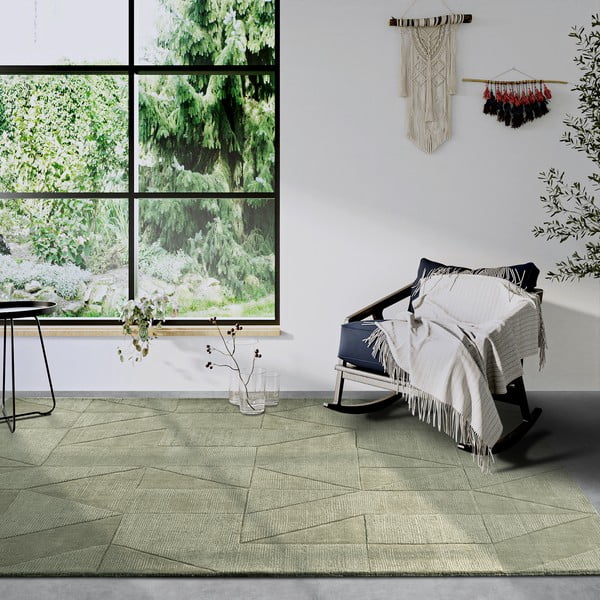 Grüner, handgewebter Wollteppich, 160 × 230 cm Ursule - Villeroy&Boch-image-1