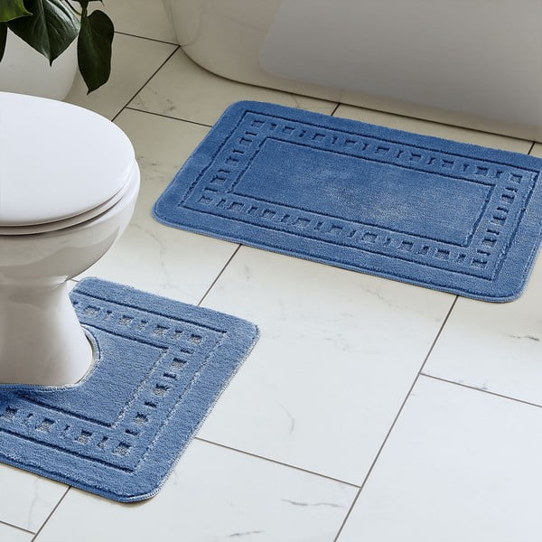 Blaue Badezimmerteppiche im 2er-Set Armoni - Catherine Lansfield-image-1