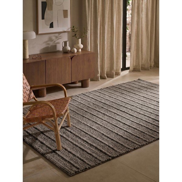 Dunkelgrauer/dunkelbrauner, handgewebter Wollteppich, 200 × 300 cm Camden Parker - Ted Baker-image-1