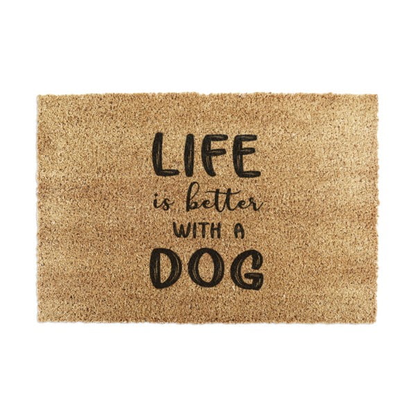 Fußmatte aus Kokosfasern, 40 x 60 cm Life Is Better With a Dog - Artsy Doormats
