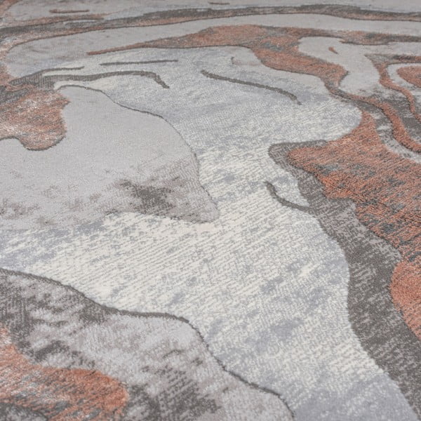 Grau-beiger Teppich, 80 × 150 cm Marbled - Flair Rugs-image-3