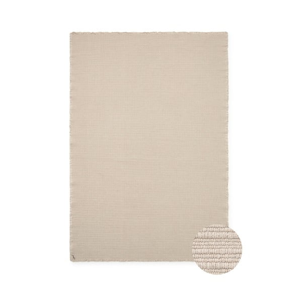 Cremefarbener handgewebter Teppich 140x200 cm Handloom – Lorena Canals