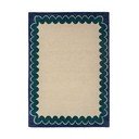 Handgewebter Wollteppich in Naturfarbe/Grünblau, 160 x 230 cm Wiggle Wool - Flair Rugs