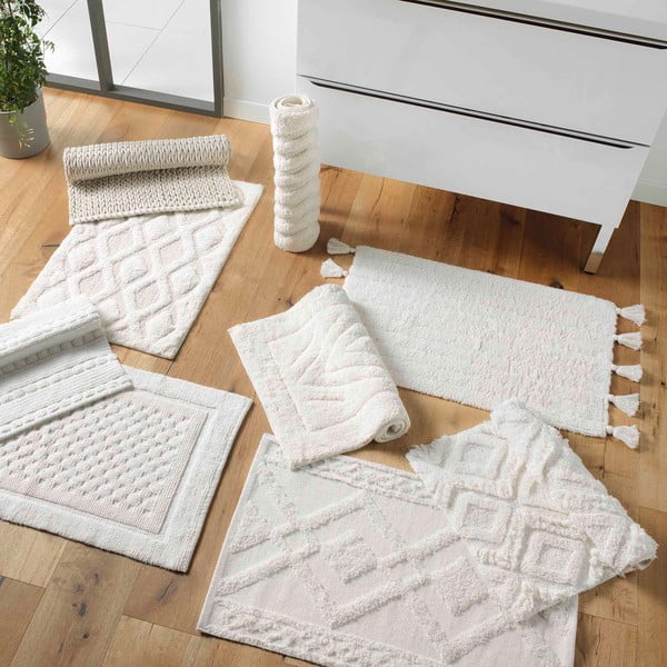 Beigefarbener Badezimmerteppich, 50 × 80 cm Isalis - douceur d'intérieur-image-3