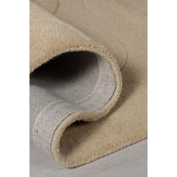 Beiger runder Wollteppich, Ø 160 cm Gigi - Flair Rugs-image-4