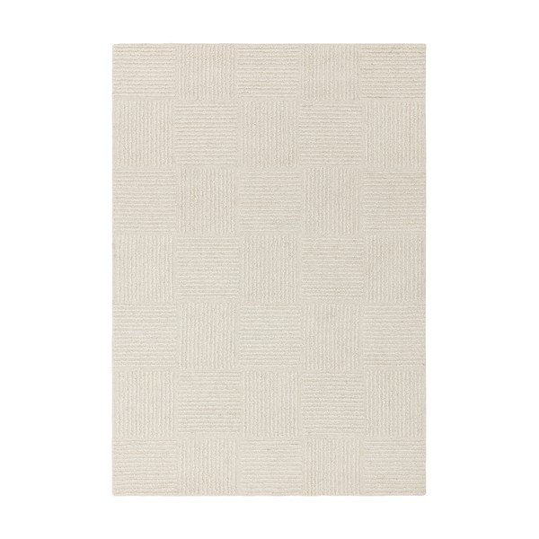 Handgewebter Wollteppich in Elfenbeinfarbe, 200 x 290 cm Zennith Grid - Asiatic Carpets