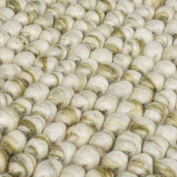 Khaki-farbener, handgewebter Teppich mit Wollanteil, 160 × 230 cm Minerals - Flair Rugs-image-4