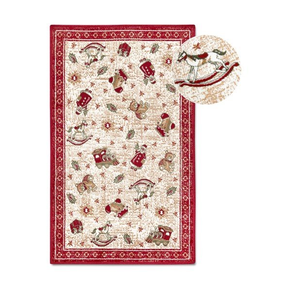 Roter Teppich mit Weihnachtsmotiv, mit Baumwollanteil, 50 x 80 cm Toy's Delight Red Christmas - Villeroy&Boch