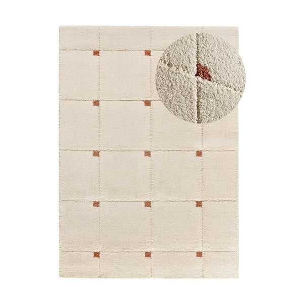 Teppich in Ziegelrot und Creme, 80 x 150 cm Brenda - Universal